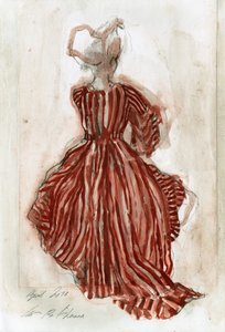 Vestido elegante às riscas de Ute Rathmann