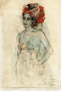Mulher com um turbante elegante de Ute Rathmann