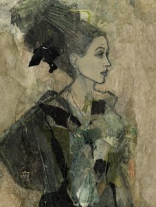 Perfil de uma mulher elegante