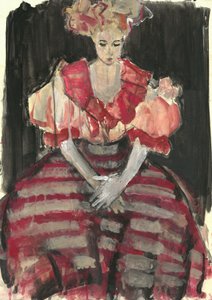 Mulher elegante de vermelho de Ute Rathmann