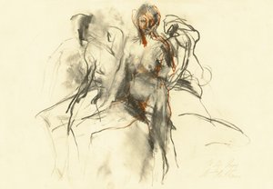 Desenho expressivo de figuras de Ute Rathmann