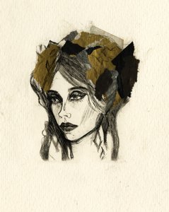 Retrato expressivo de uma mulher