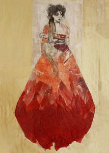 Vestido vermelho de moda para mulher de Ute Rathmann