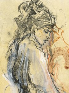 Esboço de uma mulher pensativa de Ute Rathmann