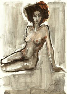 Figura nua reclinada de Ute Rathmann