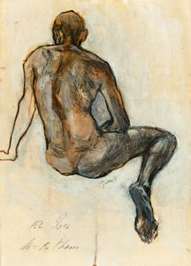 Estudo de uma figura masculina sentada