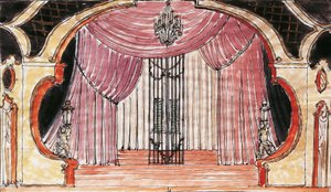 Cenografia para Cosi Fan Tutte de Wolfgang Amadeus Mozart de Vaclav Gottlieb