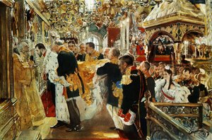 Coroação do Imperador (Czar) Nicolau II da Rússia em 1894 por Valentin Serov (19 de Janeiro de Valentin Aleksandrovich Serov
