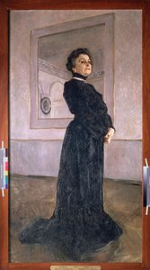 Retrato da atriz Maria Yermolova (1853-1928). Pintura de Valentin Alexandrovich Serov (1865-1911), óleo sobre tela de Valentin Aleksandrovich Serov