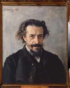 Retrato do compositor Pavel Ivanovich Blaramberg (1841-1908). Pintura de Valentin Alexandrovich Serov (1865-1911), óleo sobre tela de Valentin Aleksandrovich Serov