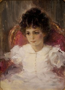 Retrato de Tatyana Sergeevna Khokhlova, née Botkina 1897-1985 como criança de Valentin Aleksandrovich Serov