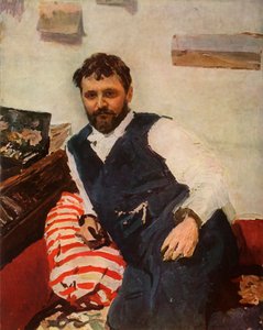 Retrato do pintor Constantin Alexandreyevich Korovin, 1891, 1965. de Valentin Aleksandrovich Serov