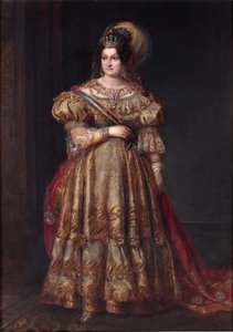Maria Cristina Ferdinand de Bourbon, Princesa Real das Duas Sicílias - Maria Cristina das Duas Sicílias (1806-1878) - Retrato de Maria Cristina das Duas Sicílias (1806-1878) por Carderera y Solano, Valentin (1796-1880) Óleo sobre tela, tamanho : 104x de Valentin Carderera y Solano