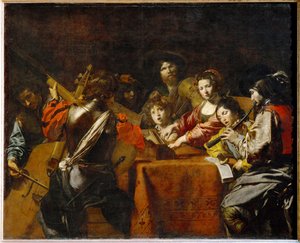 Un concert - Um concerto ... de Valentin de Boulogne