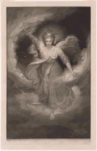 Georgiana, Duquesa de Devonshire, Retrato como Cynthia de "A Rainha das Fadas" de Spenser de Valentine Green