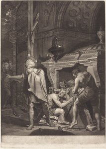 Miravan abrindo o túmulo de seus ancestrais, 1772. de Valentine Green