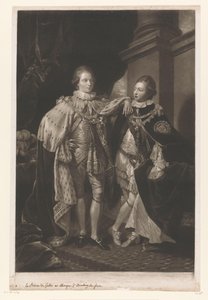 Retrato de George IV e Frederick of York como crianças de Valentine Green