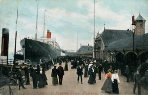 Navio a vapor SS celta no cais, Liverpool, Lancashire, c1904.