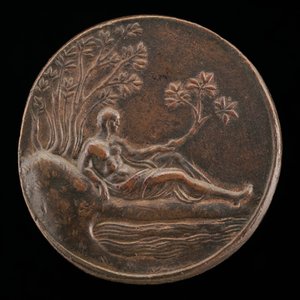 Bembo ao lado de um córrego [reverso], provavelmente 1532. de Valerio Belli