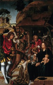 A Adoração dos Magos - Pintura Portuguesa de Vasco Fernandes (Grão Vasco) (v1480-v1543) de Vasco (c.1475 c.1542) Fernandes