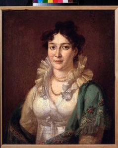 Retrato da Princesa Isabella de Conti (Retrato da Princesa Isabella de Conti) - Pintura de Vasili Andreyevich Tropinin (Vassili Tropinine) (1776-1857), óleo sobre tela, por volta de 1810 - arte russa do século XIX - Museu de Coleções Particulares em A Push de Vasili Andreevich Tropinin