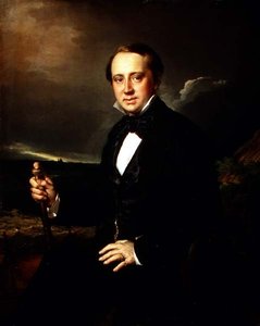 Retrato de Alexander Alexandrovich Sapozhnikov (1827-87) 1852 (óleo sobre tela) de Vasili Andreevich Tropinin