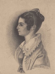 Condessa Vera Fyodorovna Vyazemskaya, de solteira Gagarina 1790-1886 de Vasili Fyodorovich Binemann