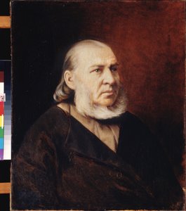 Retrato do escritor Sergei Timofeievich Aksakov (1791-1859). Pintura por Vasili (Vasili) Grigorievich Perov (1834-1882), óleo sobre tela. Arte russa de Vasili Grigorevich Perov