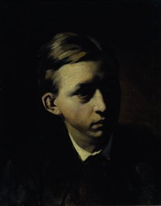Retrato do pintor Nikolai Alexeyevich Kasatkin 1859-1930, 1876 de Vasili Grigorevich Perov