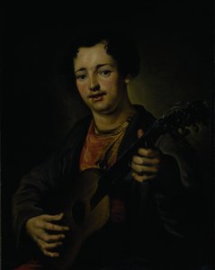 O guitarrista, década de 1850 de Vasili Grigorevich Perov