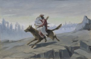 Ivan Tsarevich montando o Lobo Cinzento, final dos anos 1870 e início dos anos 1880