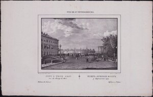 Vistas de São Petersburgo. Ponte da Trindade, 1833