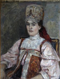 Retrato de Natalia Fyodorovna Matveyeva, 1908 de Vasilij Ivanovic Surikov