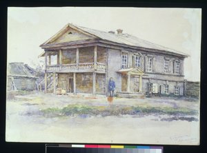 Casa de Surikov em Krasnoyarsk, 1890-91 de Vasilij Ivanovic Surikov
