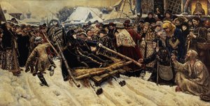 A execução de Boyarina Pajaritar Morozova (d.1675) 1887 de Vasilij Ivanovic Surikov