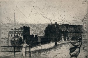 Papagaios, Montmartre, 1915 de Vaughan Trowbridge