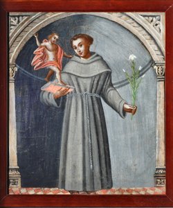 Santo Antônio de Pádua e Jesus (Pintura de Venetian School
