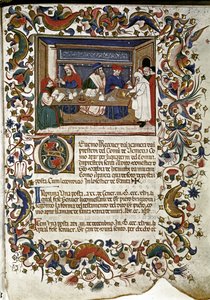 Banqueiros venezianos que emprestam dinheiro aos frades de Venetian School