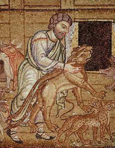Vida de Noé, a arca (detalhe em mosaico