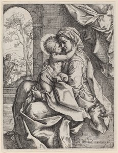 Virgem e o Menino de Ventura Salimbeni after Guido Reni