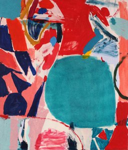 Círculo abstrato em azul-petróleo de Vered Gersztenkorn