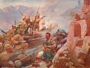 Tomada de Dargai Heights pelo 1º Gordon Highlanders e os Gurkhas, 1897 1906
