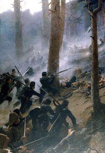 O ataque ao Peiwar Kotal pelo 5º Gurkha Rifles, Afeganistão, dezembro de 1878, c.1890