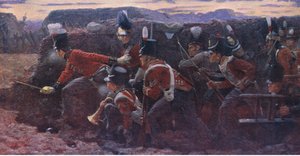 A esperança desesperada em Badajos, ilustração deCassells History of England, 1900s