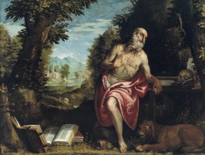 São Jerónimo no Deserto de Veronese (1528 88) (workshop of)