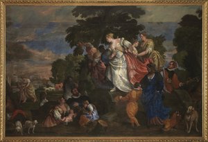 Moisés salvou das águas, 1582-83 de Veronese