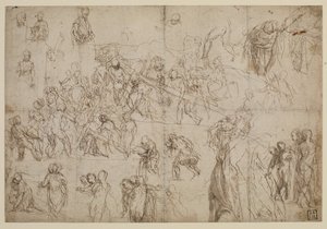 Estudos para Cristo carregando a cruz, 1571 por volta de de Veronese