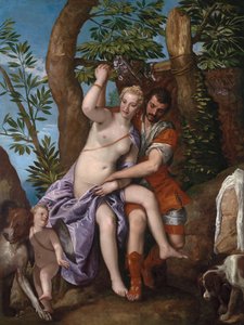 Vênus e Adônis, 1570s de Veronese