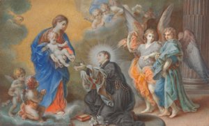 Madonna e criança aparecendo para São Luís Gonzaga de Veronica Stern