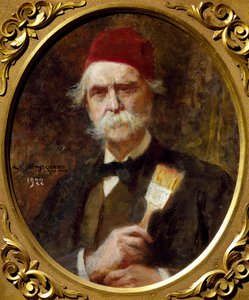 Auto-retrato de Vespasiano Bignami (1841-1929), óleo sobre tela, 55x62 cm